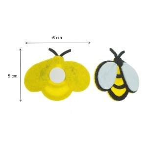 Albina pasla cu adeziv 6x5cm 5/set negru/galben - Img 2