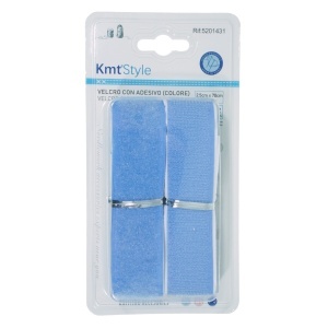 Banda scai adeziva (velcro) albastru 2,5x70cm 2/set KmtStyle 5201431
