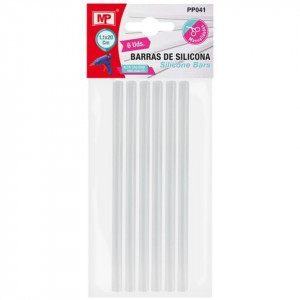 Baton silicon transparent 1,1x20cm pentru pistol silicon mare 6/set MP PP041