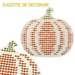 Baza placaj pentru cusut forma dovleac 15x14cm - Img 3
