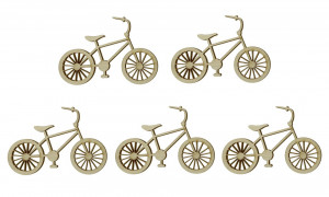 Bicicleta placaj filigranat 4x3cm 5/set - Img 1