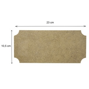 Blat mdf dreptunghiular cu colturi decupate 23x10,5x0,7cm ZP543 - Img 3