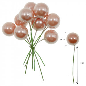 Bobite sidefate 1,8cm cu tija 10/set - Img 5