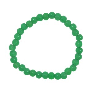 Bratara margele sticla rotunde verde deschis transparent 6mm pe elastic