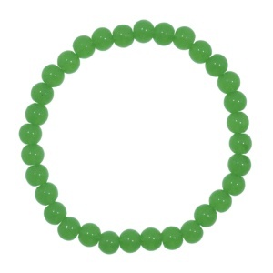 Bratara margele sticla rotunde verde mar lucios 6mm pe elastic