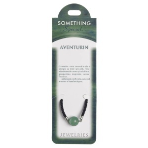 Bratara piatra semipretioasa Aventurin 12mm cu snur negru