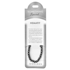 Bratara pietre semipretioase Hematit 6mm pe fir elastic