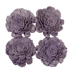 Cap floare ming lila inchis 5-7cm 4/set