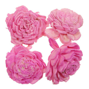 Cap floare ming roz 3-4cm 4/set
