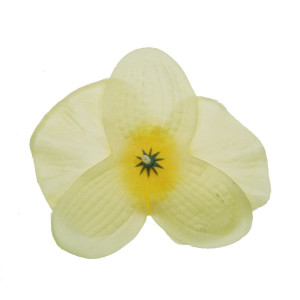 Cap orhidee textil galben 13cm 2/set - Img 2