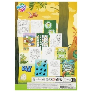 Carte de colorat si activitati 21x29,5cm 64 pagini Dinozauri Creative Craft 150076 - Img 2
