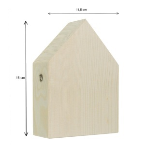Casuta lemn masiv 11,5x16x4,5cm - Img 2