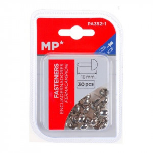 Clema tip capsa argintie 1,8cm 30/set MP PA352-1