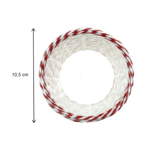 Cos plastic cu sfoara hartie alb/rosu baza rotunda 10,5x8x7,5cm - Img 2