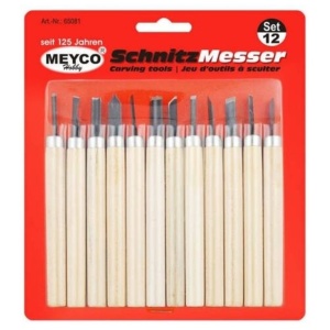 Daltita cioplit cu maner lemn 12/set Meyco 65081
