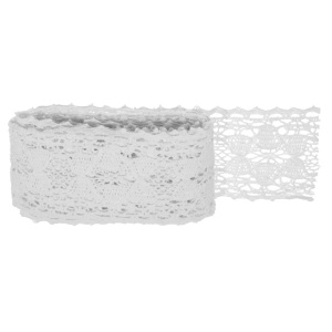 Dantela bumbac alba 6cm x 2m model 1