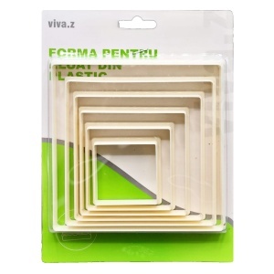 Decupator plastic patrat 4,5-12,5cm 6/set T05218