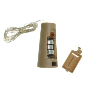 Dop sticla cu instalatie luminoasa fir cu 20 leduri multicolore 2m cu 3 baterii incluse 7874306 - Img 2