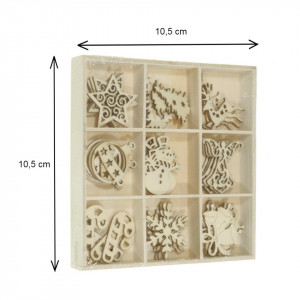 Figurine placaj Craciun-2 3-2cm 45/set DP Craft DPDN-062 - Img 2
