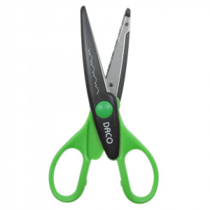 Foarfeca cu model maner verde/negru model-4 16cm Daco FF420