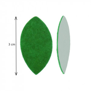 Frunza pasla verde si verde deschis cu adeziv 3cm 50/set Daco AD024 - Img 2