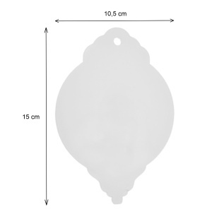 Glob plexiglas transparent model vintage cu agatatoare 10,5x15cm - Img 2