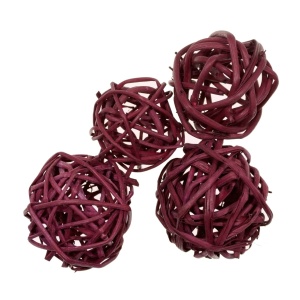 Glob ratan bordo 4cm 4/set