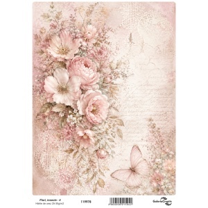 Hartie de orez Flori, insecte - 4 20x27,5cm