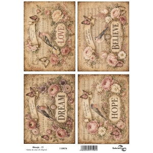 Hartie de orez Mesaje - 13 20x27,5cm