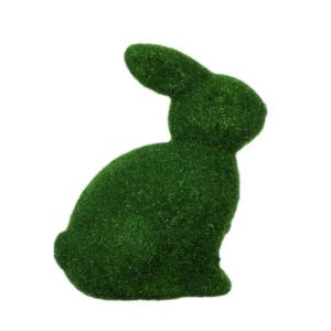 Iepure polistiren cu muschi artificial 5x8x10cm verde A2444
