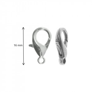 Inchizatoare carabina argintie 16mm 8,5g (12buc) - Img 2