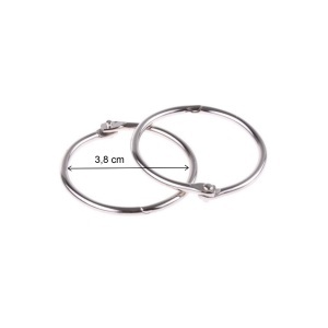 Inel scrapbooking argintiu 3,8cm 5/set MP PA343-4 - Img 2