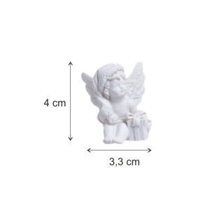 Inger ceramica alb cu cadou 4x3,3cm Canea 128CAN01769 - Img 2