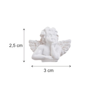 Inger din rasina alb cu adeziv 2,5x3cm 6/cutie Canea RD7B-1229 - Img 2