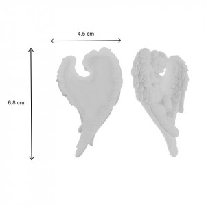 Inger rasina alb model-6 culcat 4,5x1,8x6,8cm DD56443 - Img 2