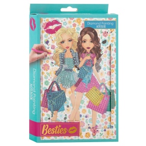 Jurnal dictando pictura cu diamante A5 104 file Besties-2 Creative Craft 140008
