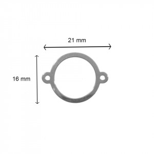 Link metalic inox cerc 21x16mm 2/set - Img 2