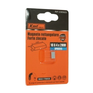 Magnet zincat dreptunghiular 1x0,4cm x 0,2mm 6/set KmtTools 2385825