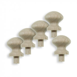 Maner lemn buton pentru sertar 2,2x1,6cm 5/set X50
