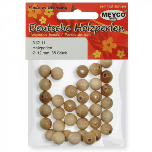 Margele lemn rotunde 12mm 35/set Meyco 312 - Img 6