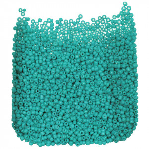 Margele nisip rotunde turcoaz lucios 2mm 60g
