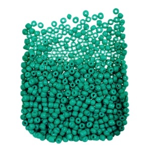 Margele nisip rotunde verde turcoaz lucios 4mm 60g