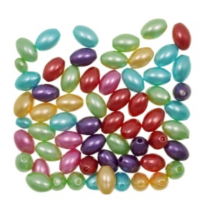 Margele plastic oval culori diverse 1,1x0,7mm 20g 105325