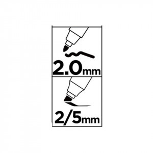 Marker permanent 2 capete varf rotund si tesit 2mm/2-5mm MP PE46*** - Img 7