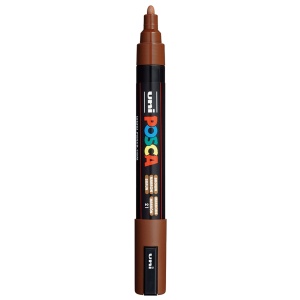 Marker vopsea pe baza de apa varf 1,8-2,5mm Uni Posca pc-5m m329 maro