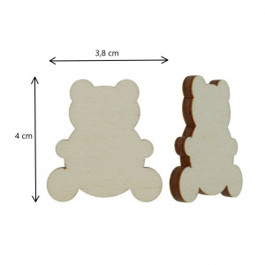 Marturie botez placaj pentru fete 2,5-4cm 5 modele/set - Img 2