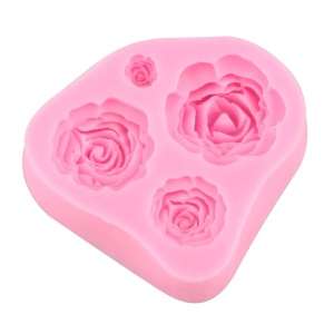 Matrita silicon trandafiri 6,5x7x1,9cm 28201/T05409 roz/alb