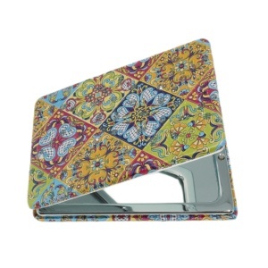 Oglinda de buzunar dubla model Mozaic-2 6x9cm multicolor