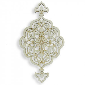 Ornament placaj decupat si pirogravat 15x8,2x0,4cm