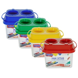 Pahar pictura culori diverse 2 compartimente Colorarte P2365